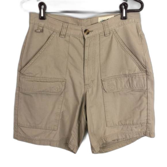 Eddie Bauer Tan Khaki Cargo Shorts Men's Size 32 Cotton - Picture 1 of 5